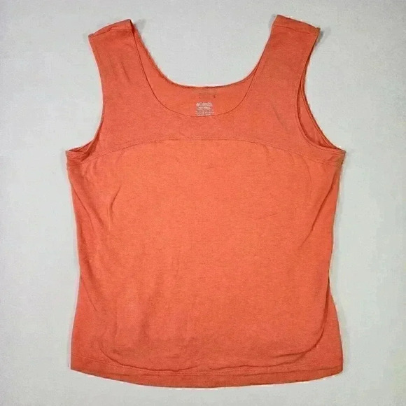 Columbia Tops - Columbia Womens Lightweight‎ Tank XL Peach Front Lined Workout Yoga Sports